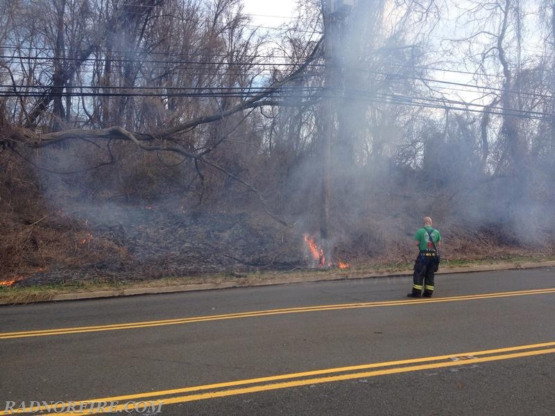 Chief Michael Maguire surveying the scene prior to the arrival of fire crews.